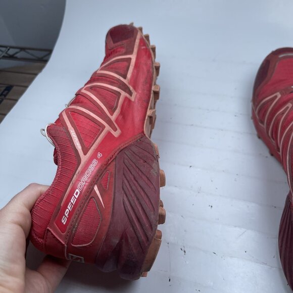 Salomon Speedcross 4 Red/Pink Trail Running Shoe Women US 9 (No Insole, read) - Picture 13 of 16